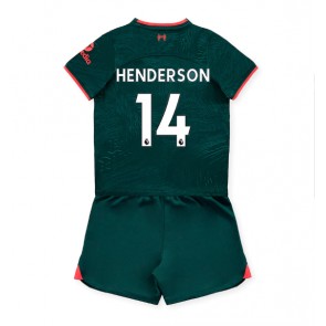 Liverpool Jordan Henderson #14 kläder Barn 2022-23 Tredje Tröja Kortärmad (+ korta byxor)